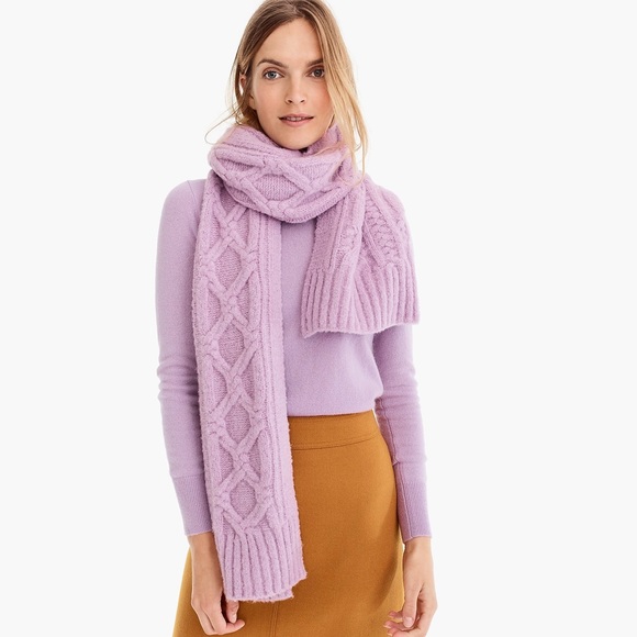 New J.Crew Oversized Cable Knit Scarf